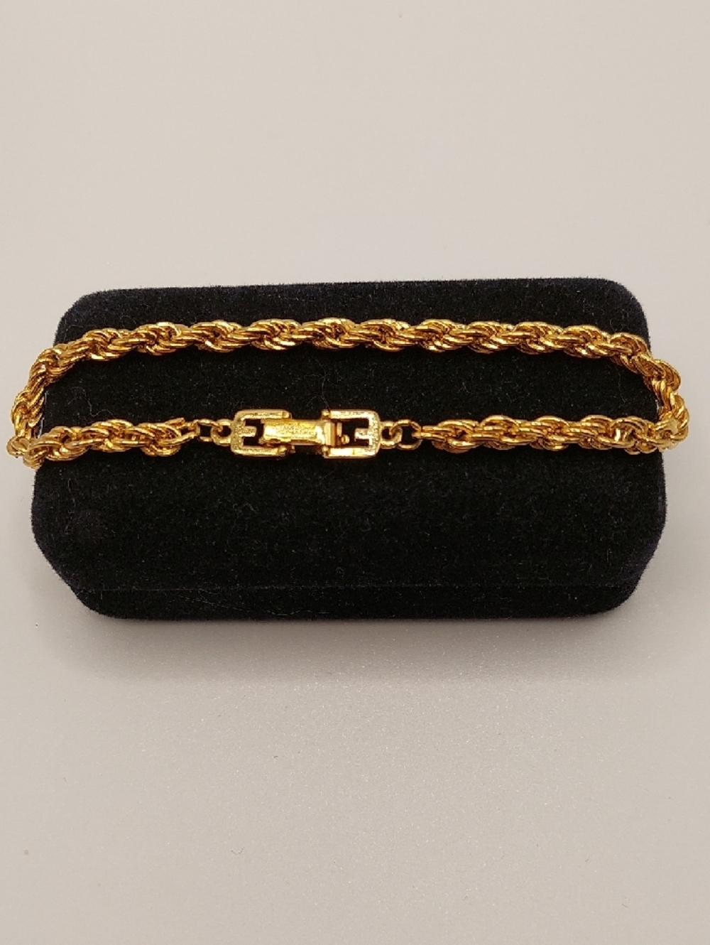 GIVENCHY Paris Goldtone Rope Chain Bracelet - 6.75"